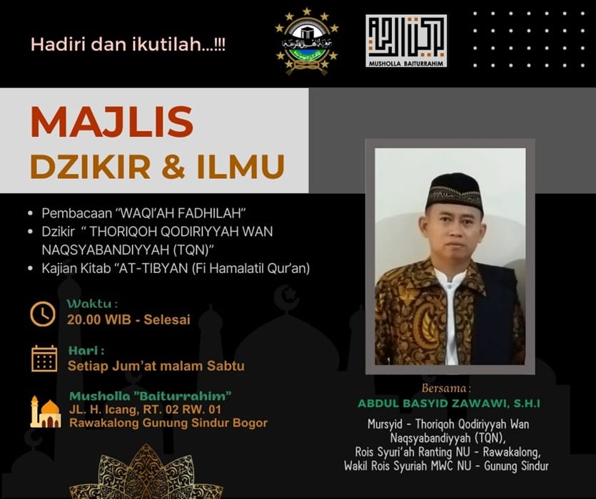 Kegiatan dzikir dan ilmu di Ranting NU Rawakalong